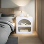 Hanah Home Lorin Mesita de Noche Blanca